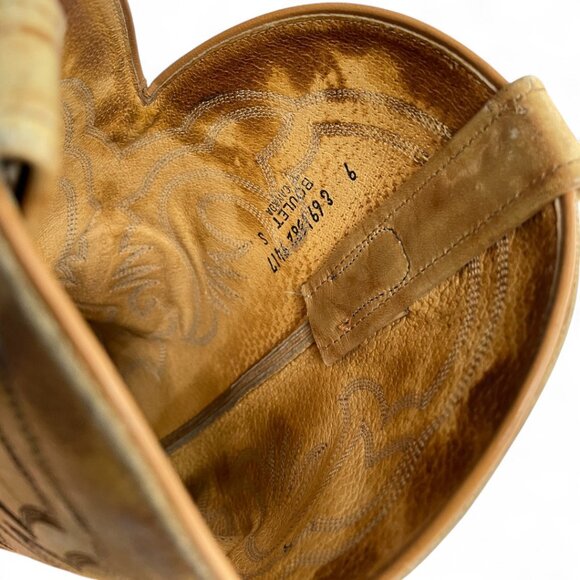 Boulet Leather Western Cowboy Boots Tan Marbled Men's 9 E - Picture 9 of 13